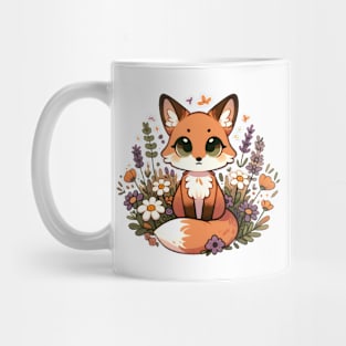 Enchanted Fox Amidst Wildflowers Mug